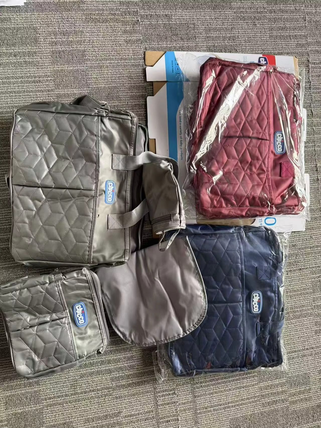 CLEARANCE OFFER Chico diaper bag Mommy chicco Bag Five Piece Set Multifunctional Waterproof Maternal and Infant Bag Large Capacity Single Shoulder Diagonal Cross Bags