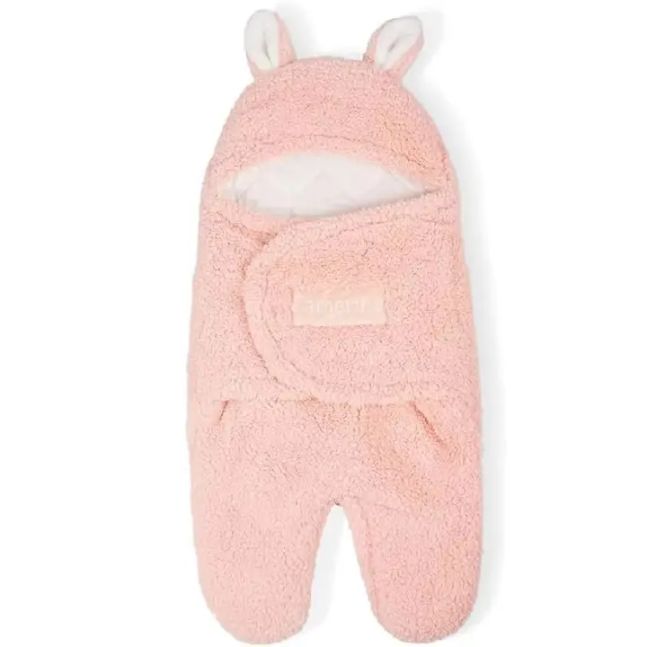 AngelSleep™ Deluxe Baby Swaddle Bag – Warm Plush Hooded Blanket for Calm Nights & Happy Mornings (0–6 Months) -HeavenWrap™ Premium Plush Newborn Swaddle – Soft Hooded Sleeping Cocoon for Safe, All-Nig