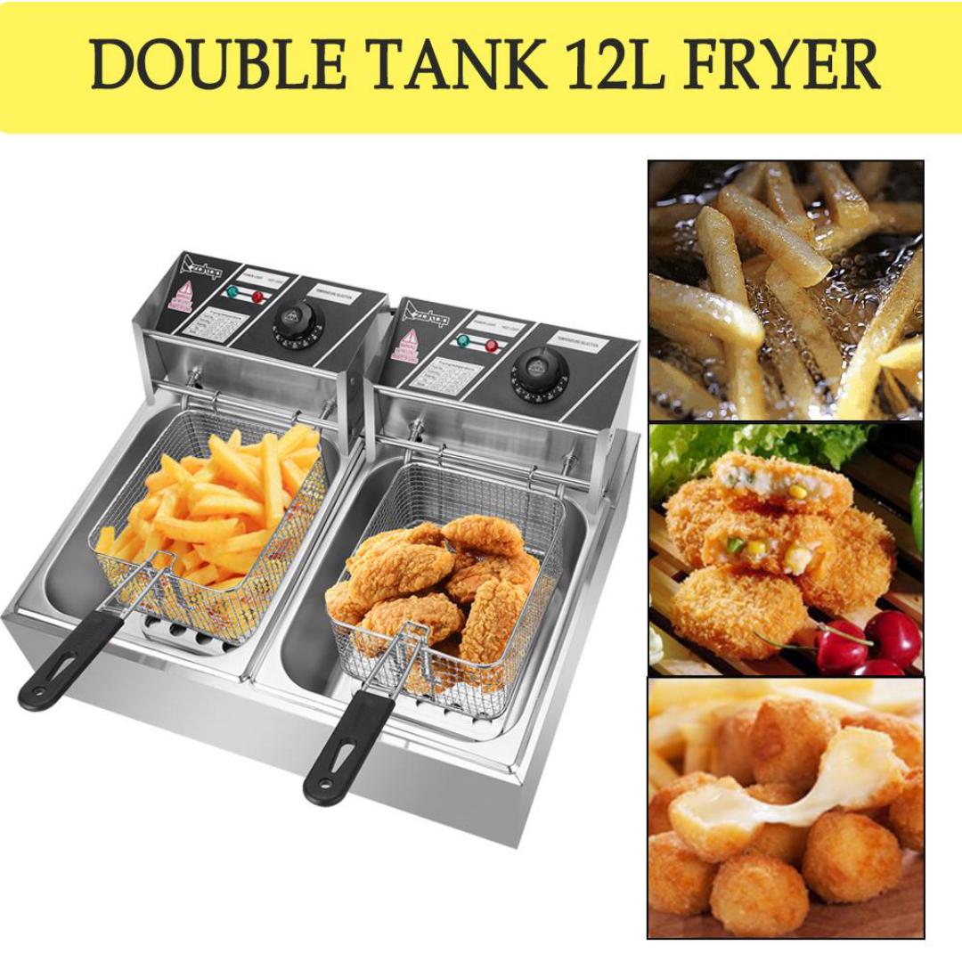 MACRO ELECTRIC 12L (6+6) DOUBLE COMMERCIAL DEEP FRYER