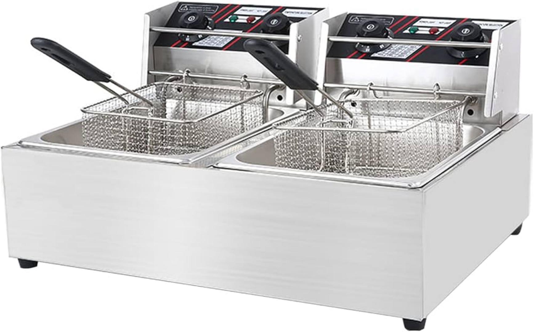 MACRO ELECTRIC 12L (6+6) DOUBLE COMMERCIAL DEEP FRYER