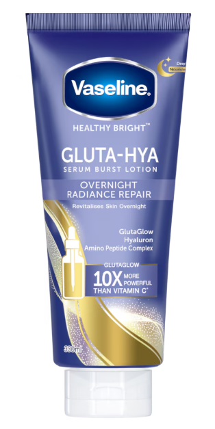 Vaseline GLUTA-HYA – Flawless Bright, Dewy Radiance & Overnight Radiance Repair Gel.