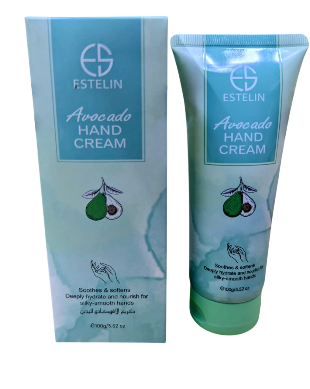 ESTELIN Avocado Hand Cream 100g – Deep Moisturizing & Nourishing Repair for Dry, Cracked Hands | Fast Absorbing Hydrating Hand Lotion