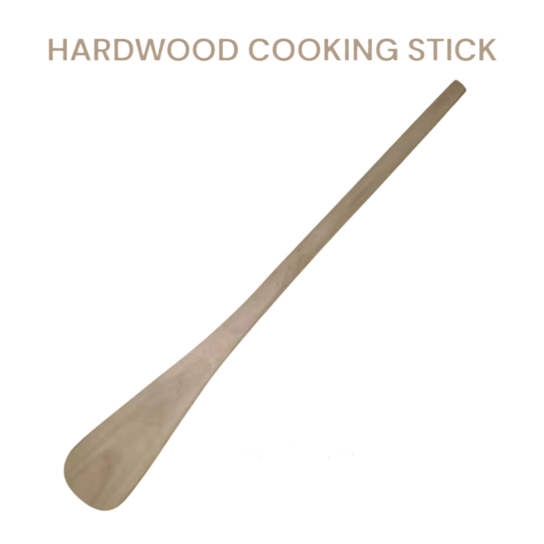 Durable Hardwood Wooden Cooking Stick – Durable Stirring Paddle for Large Pots, Ugali, Soup & Bulk Cooking