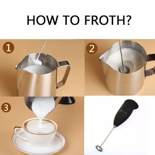 Electric Handheld Whisk – Battery-Powered Egg Beater, Milk & Coffee Frother, Fruit Mixer Stick
