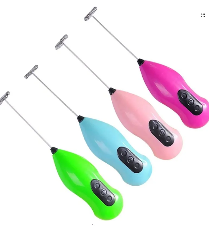 Electric Handheld Whisk – Battery-Powered Egg Beater, Milk & Coffee Frother, Fruit Mixer Stick