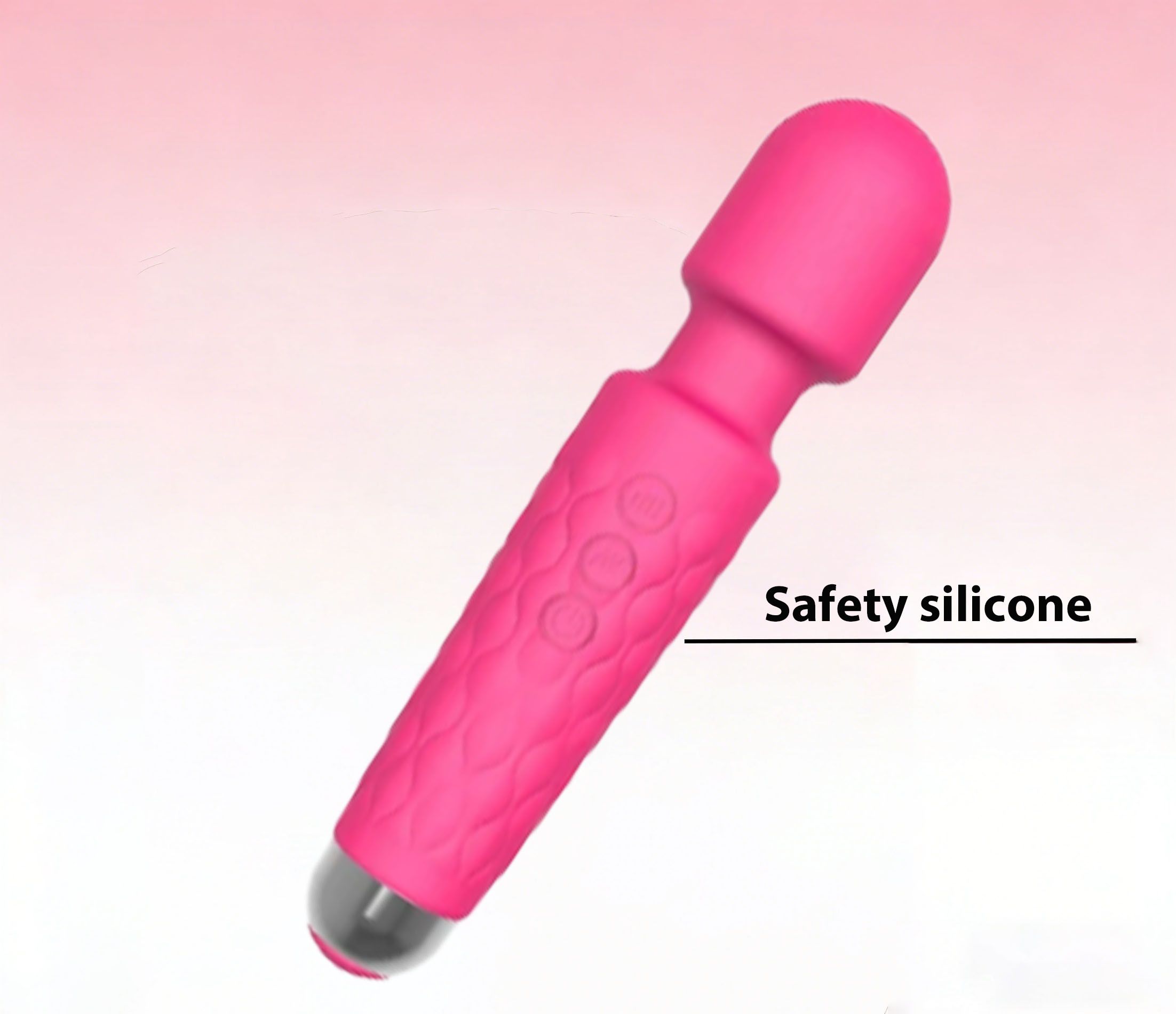 Deep Tissue Portable Soft Mini Personal Messager Wand Travel Size Silicone Massage Pleasure Handheld with 20 Vibrating Patterns Eight Speeds Body Massager Cordless Rechargeable