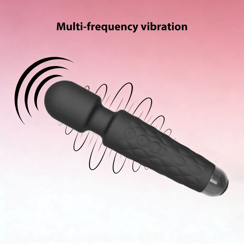 Deep Tissue Portable Soft Mini Personal Messager Wand Travel Size Silicone Massage Pleasure Handheld with 20 Vibrating Patterns Eight Speeds Body Massager Cordless Rechargeable