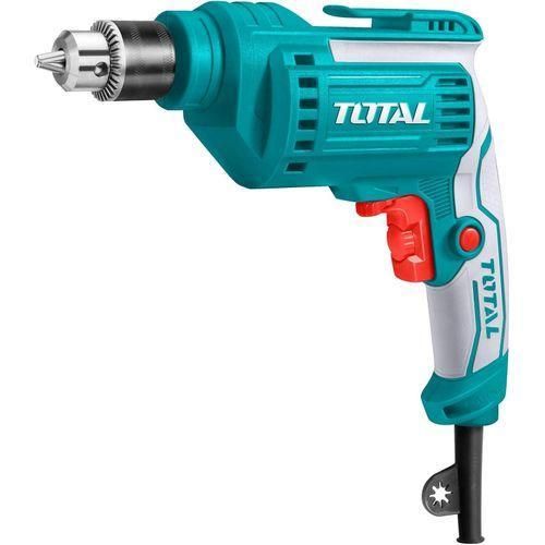 TOTAL Professional 500W 10mm Corded Reversible Impact Drill Machine Kit for Home & DIY Use for drilling Wood, Metal & Concrete