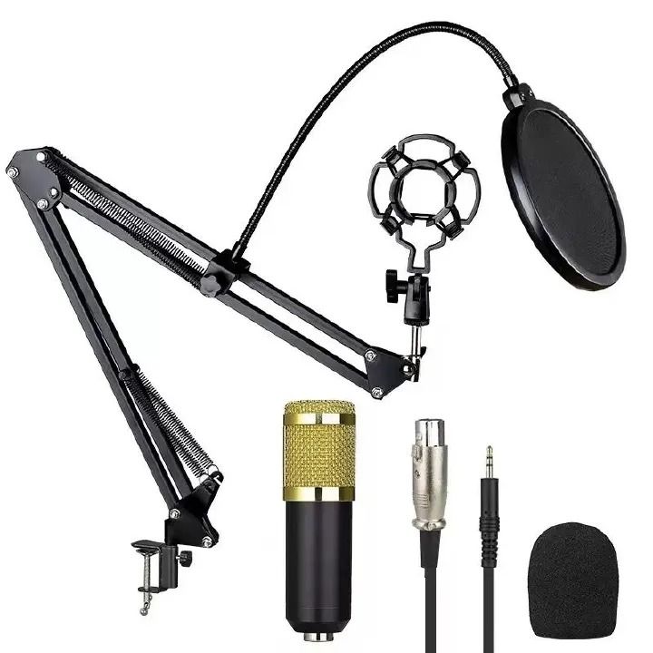V8 Condenser Microphone with Live Recording for Studio, Podcast, Gaming, Singing, and Streaming, High-Sensitivity USB Plug & Play, Noise Reduction, Adjustable Volume Control, Professional Sound Qualit