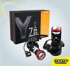 Y7 H4 Mini Projector LED Bulbs High Brightness Car Headlight Conversion Kit Super White Beam 6000K IP67 Waterproof LED Fog Lamp Replacement for All Vehicles