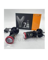 Y7 H4 Mini Projector LED Bulbs High Brightness Car Headlight Conversion Kit Super White Beam 6000K IP67 Waterproof LED Fog Lamp Replacement for All Vehicles