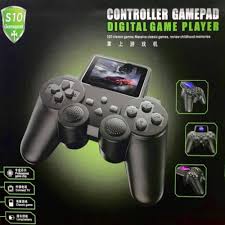 S10 Gaming Console 2.4-Inch Handheld Game Console Controller with Built-in Classic Games, Portable Retro Gaming Device, Rechargeable Battery, Dual Shock Support, HD Display, Compatible with Multiple G