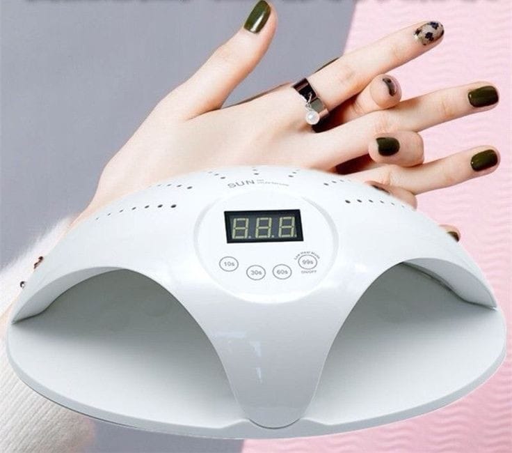48W Gel Nail Dryer with 57 LED Beads Fast Curing UV/LED Nail Lamp for All Gel Types, Quick Drying, Smart Infrared Sensor, LCD Display, Low Heat Modes for Professional Home Use