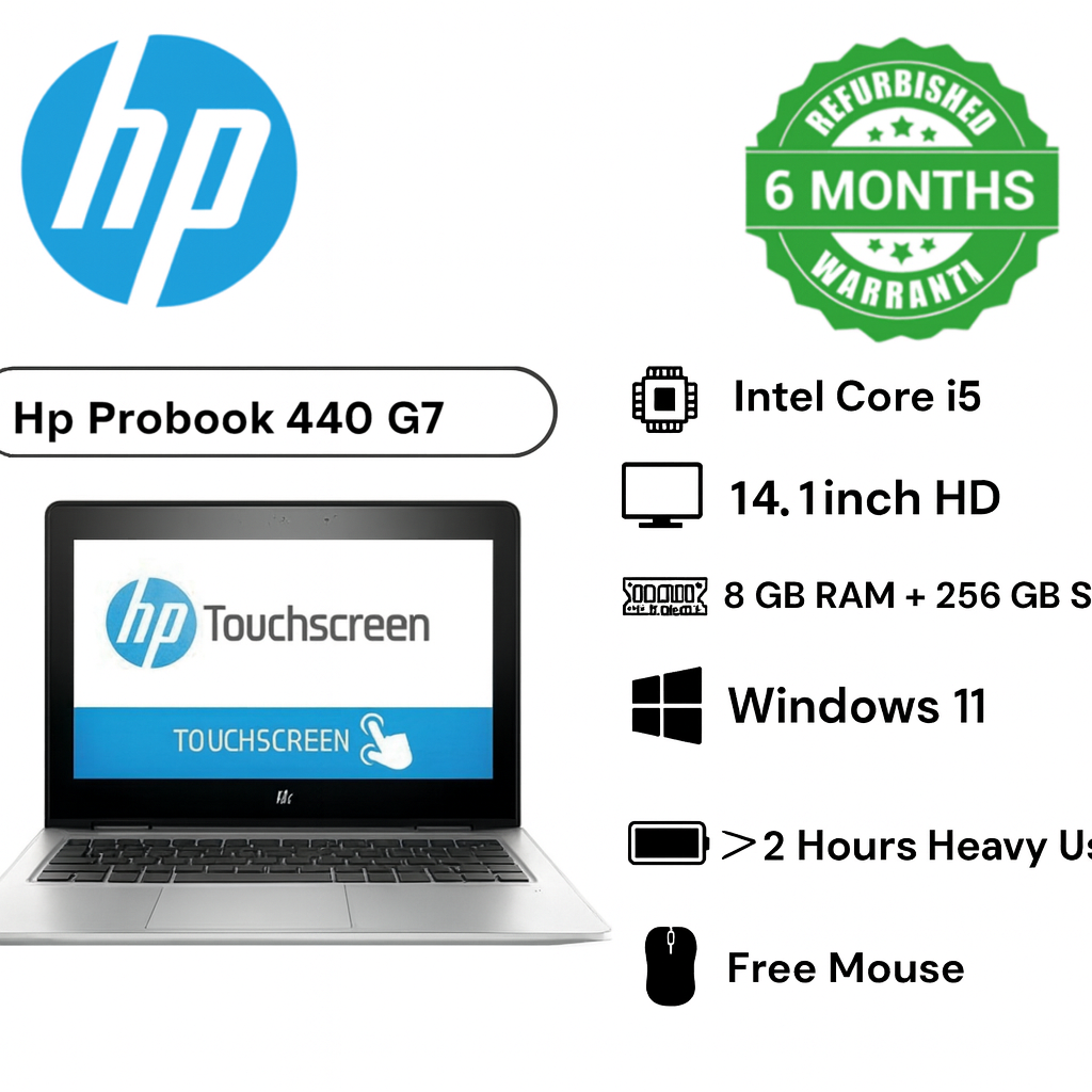 {Free Mouse} HP ProBook 440 G7 Touchscreen Intel Core i5-10210U 8GB RAM 256GB SSD 14 Inch Windows 11 Pro Laptop Microsoft Office Installed Refurbished Laptops Notebook Computer