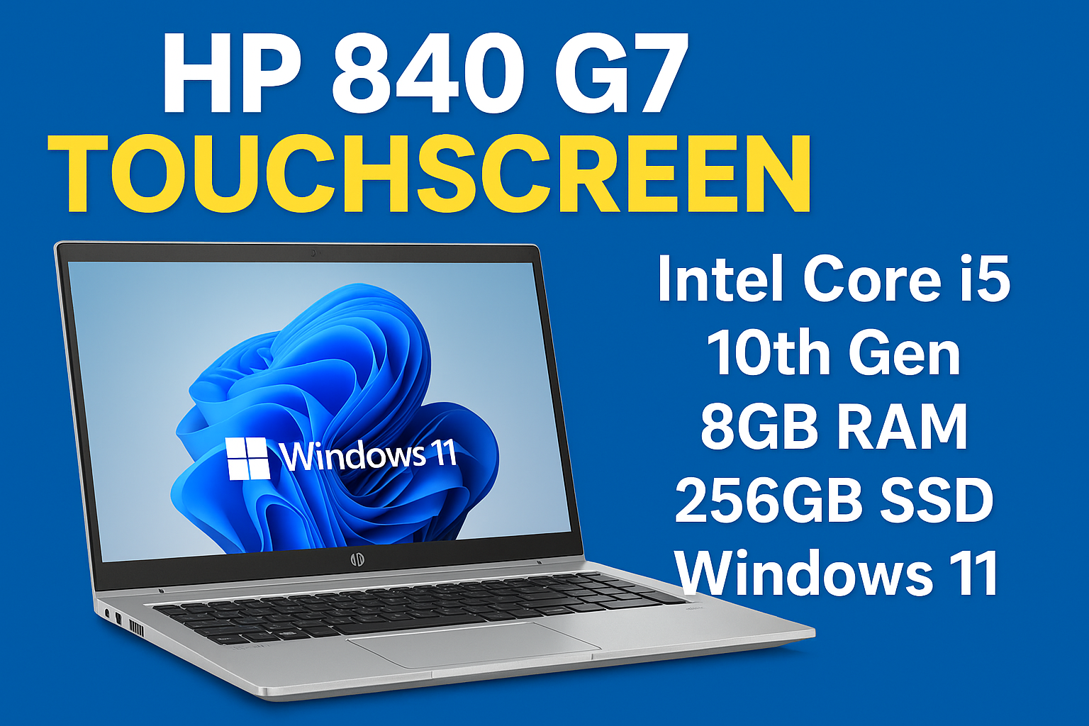{Free Mouse} HP Elitebook 840 G7 Touchscreen Intel Core i5-10210U 8GB RAM 256GB SSD 14 Inch Refurbished Laptops Windows 11 Pro Installed Hp Laptop Computer