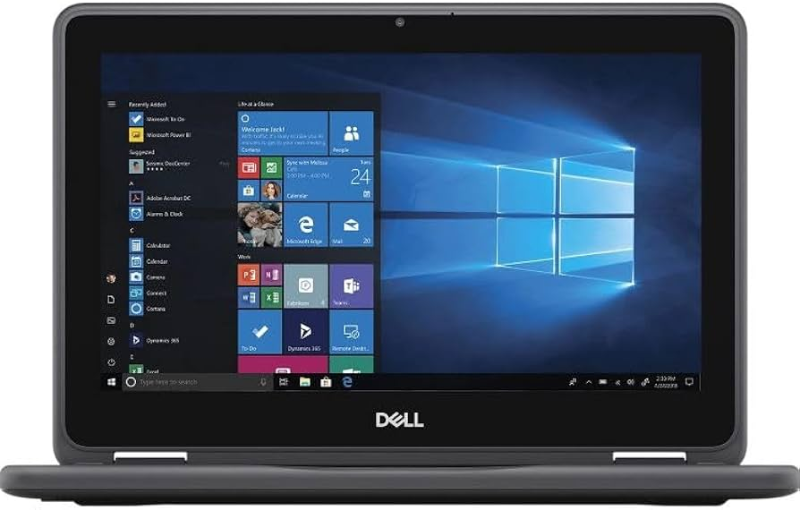 (Special Offer) Refurbished Dell Latitude 3190 X360 Touchscreen Intel Pentium 4GB RAM 128GB SSD 2 in 1 Convertible to Tablet Windows 11 Pro Laptop 6 Months warranty Webcam Dell Refurbished Laptops