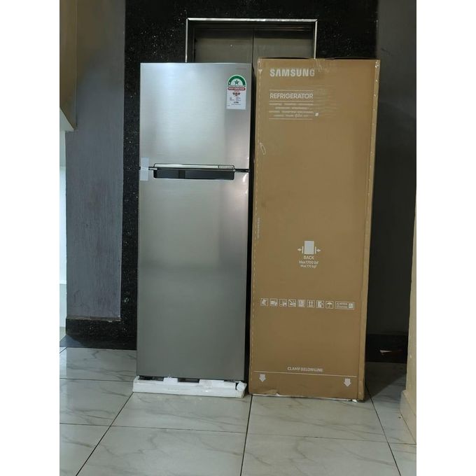 Samsung Fridge, Top Mount Freezer 2 Door, No Frost, 253L, INVERTER Compressor, Coolwall Refrigerator Section, Silver, Large Freezer Section
