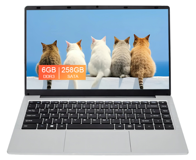 Brand New  Intel Celeron N3350 6GB RAM + 256GB SSD  14-inch display FHD screen Windows 11 operating system Laptops Computers