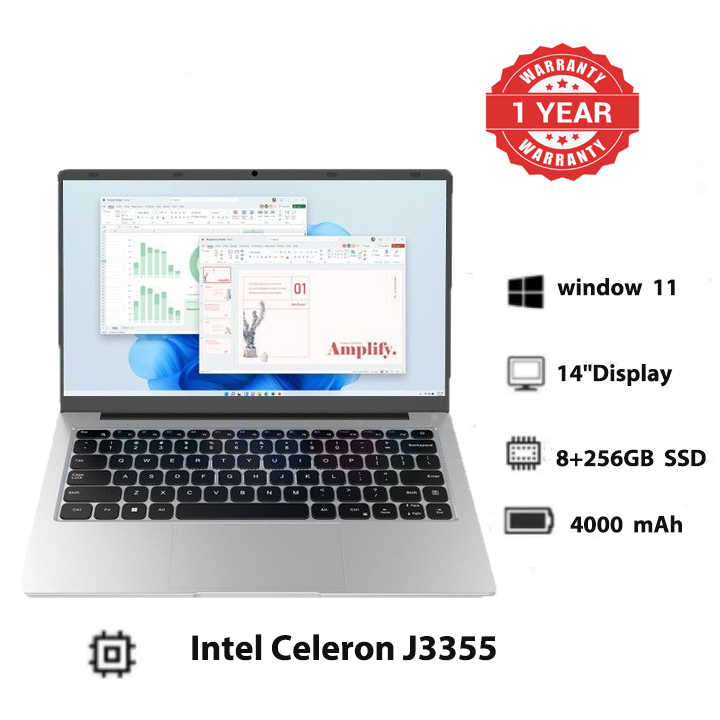 Brand New Intel Celeron J3355 8GB RAM + 256GB SSD  FHD screen 1366X768 Windows 11 operating system Laptops Computers