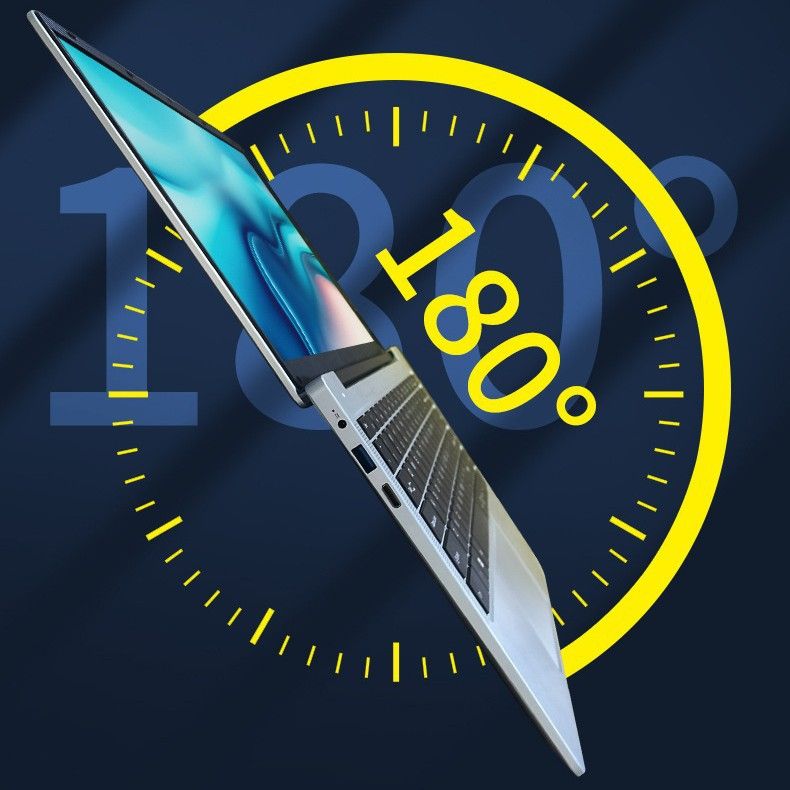 Brand New Intel Atom A3950 6GB RAM + 256GB SSD 14.1'' Larger Screen Ultra-thin 180 Degree Foldable Notebook Windows 11 operating system Laptops Computers