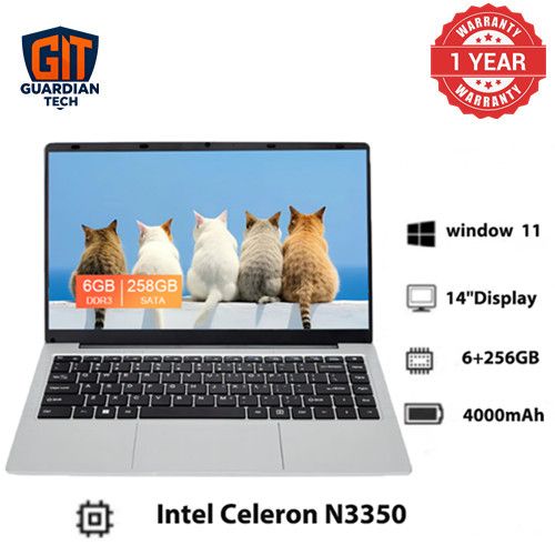 Brand New  Intel Celeron N3350 6GB RAM + 256GB SSD  14-inch display FHD screen Windows 11 operating system Laptops Computers