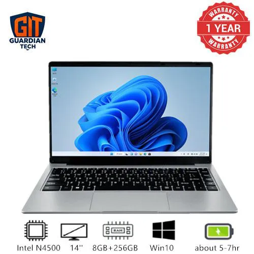 Brand New Intel Celeron N4500 8GB RAM + 256GB SSD  14-inch Display FHD Screen Windows 10 7hr Battery Ultra Slim Laptops Computers