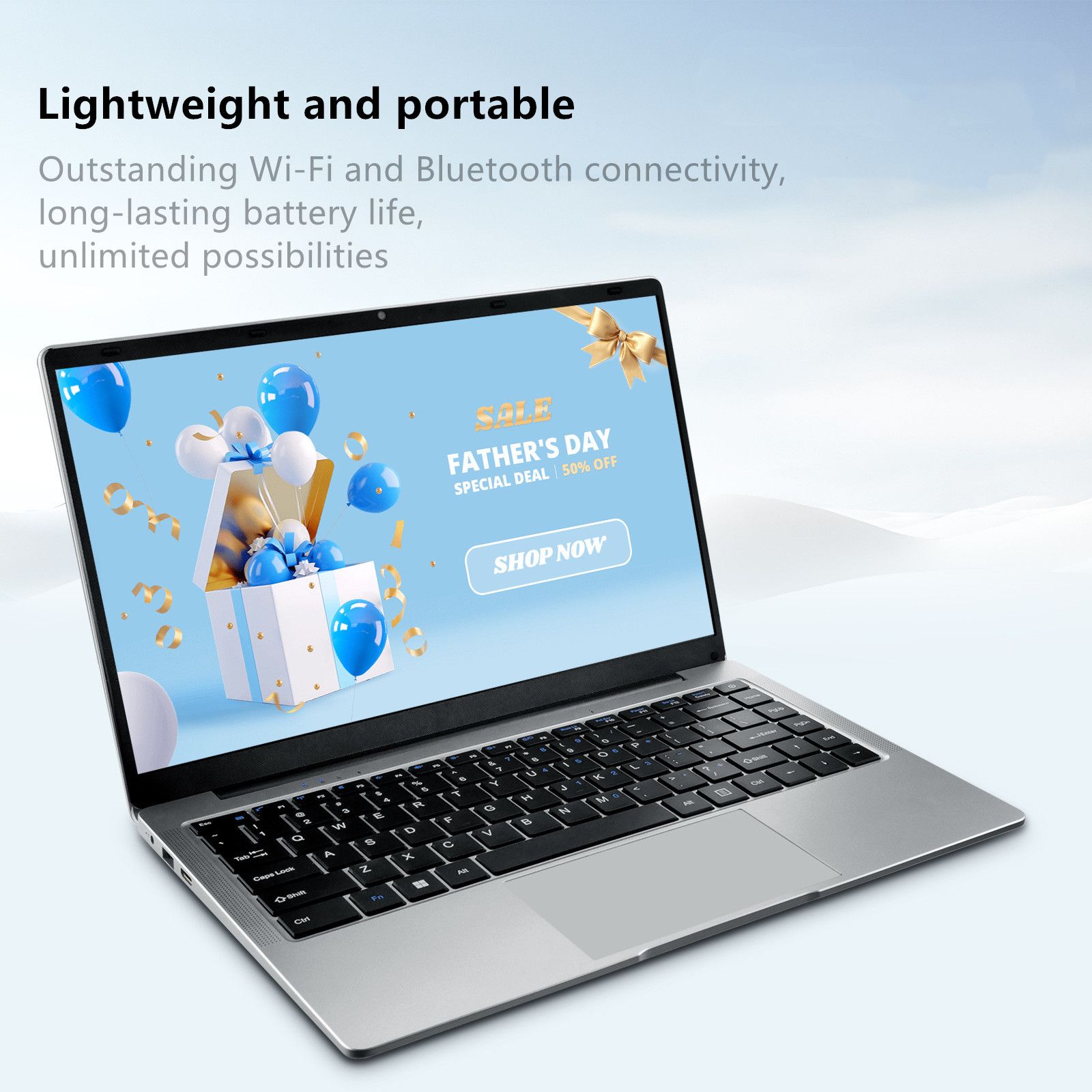 Brand New Intel Celeron N4500 8GB RAM + 256GB SSD  14-inch Display FHD Screen Windows 10 7hr Battery Ultra Slim Laptops Computers