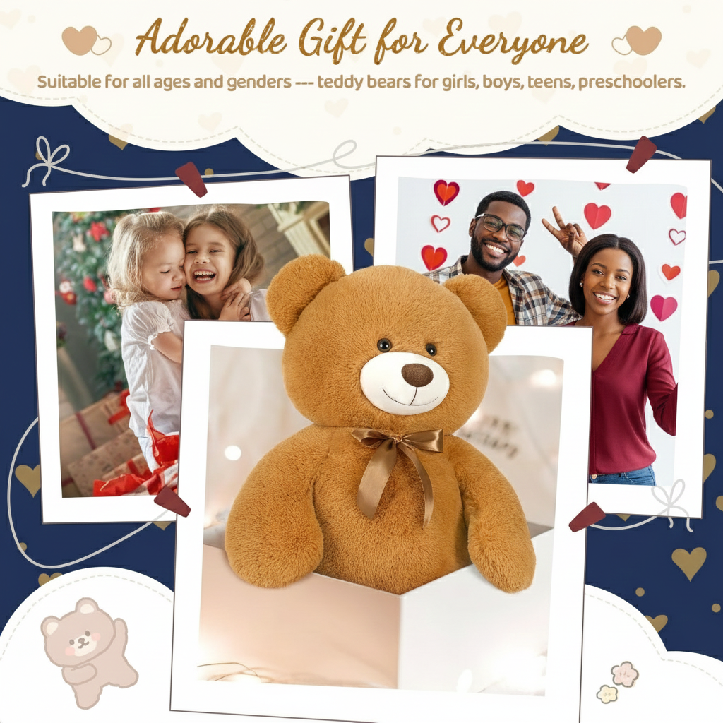 160cm Giant Plush Teddy Bear – Extra Large Ultra-Soft Stuffed Toy for Kids, Lovers, Gifts & Home Decor