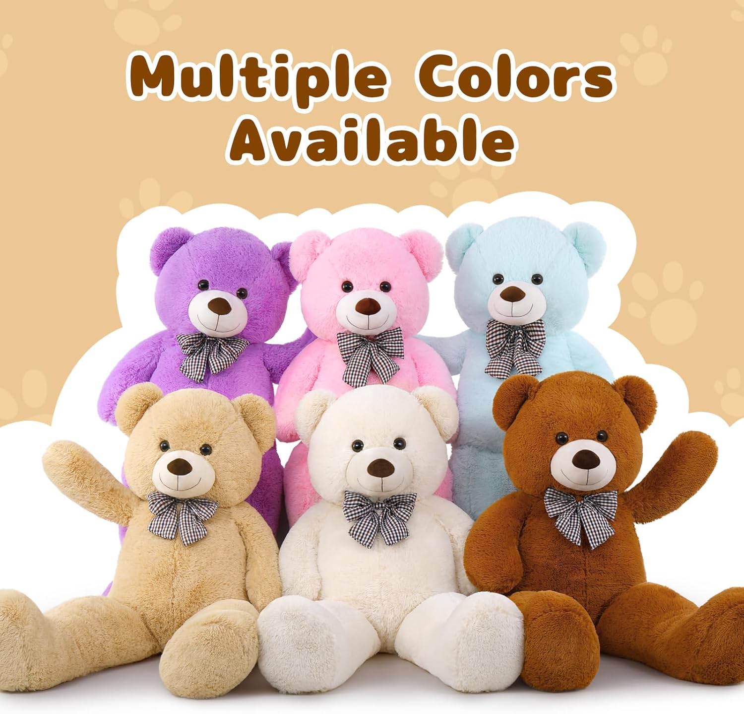200cm Giant Plush Teddy Bear – Extra Large Ultra-Soft Stuffed Toy for Kids, Lovers, Gifts & Home Decor