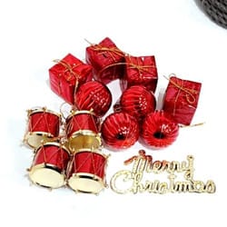 Price Reduce!!🤶 13pc Red Christmas Tree Decorations Set 🎄 | Ornaments & Holiday Decor | Mix & Match Designs 🎁✨ Perfect for Home & Party Tree 🎅🔥