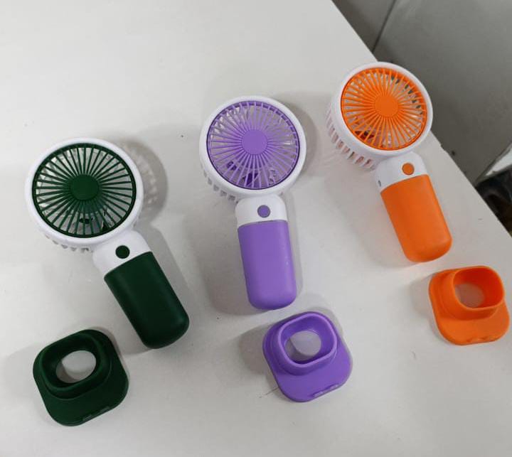 🍉 Cute Fruit Mini Hand Fan with Phone Holder 🎐 – USB Rechargeable Portable Handheld Fan for Students, Summer Outdoor Cooler 🌞🌀