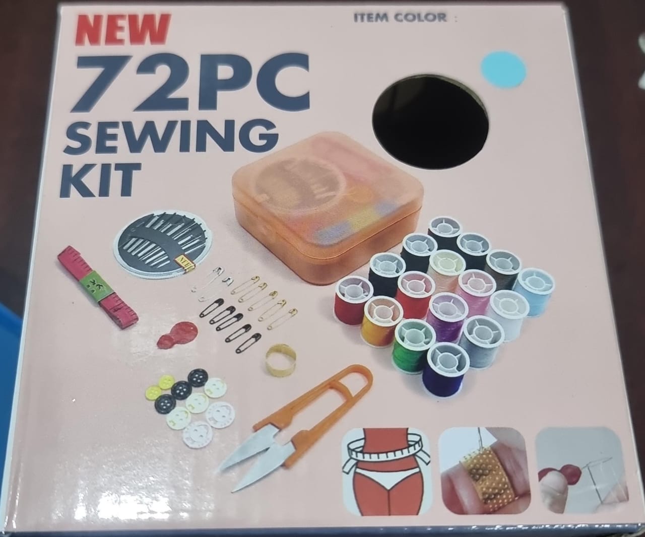 🧵 Essential Household 72pc Sewing Kit – Complete DIY Sewing Set for Home, Travel & Emergencies ✂️🎨 Perfect Gift & Crafting Kit 🎁