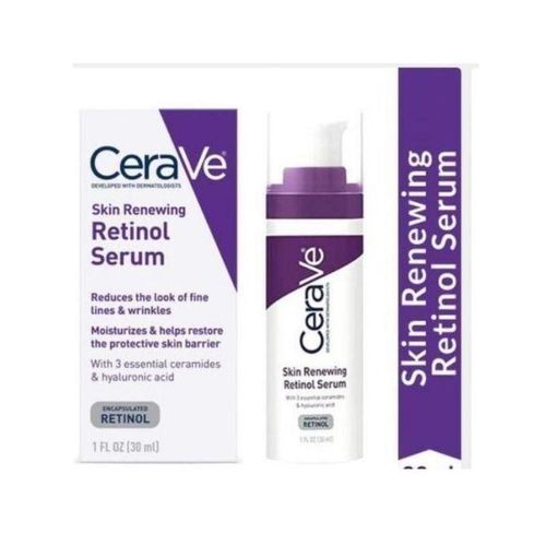 Skin Renewing Retinol Serum – Anti-Aging Face Serum with Encapsulated Retinol, Niacinamide & Ceramides (30ml, Purple)
