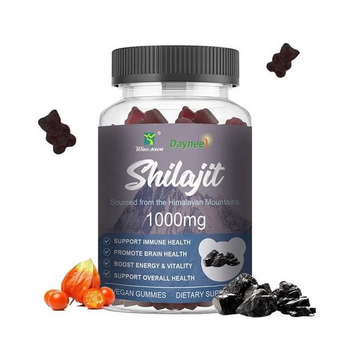 SHILAJIT Pure Himalayan Vegan Gummies for Men & Women-100% Natural & Organic,85+ Trace Minerals & Fulvic Acid Energy Booster, Digestion, Stamina & Overall Health Support-60 Count.