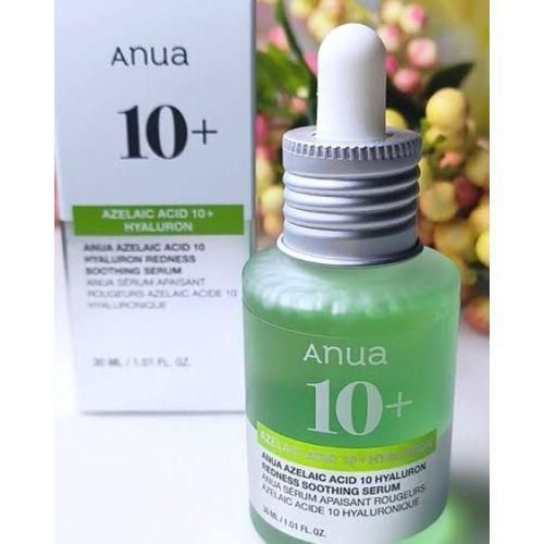 Azelaic acid NEW ADVANCED ANUA 10 HYALURON REDNESS SOOTHING SERUM WITH CICA SOOTHES & CALMS ACNE-PRONE SKIN (30ML)