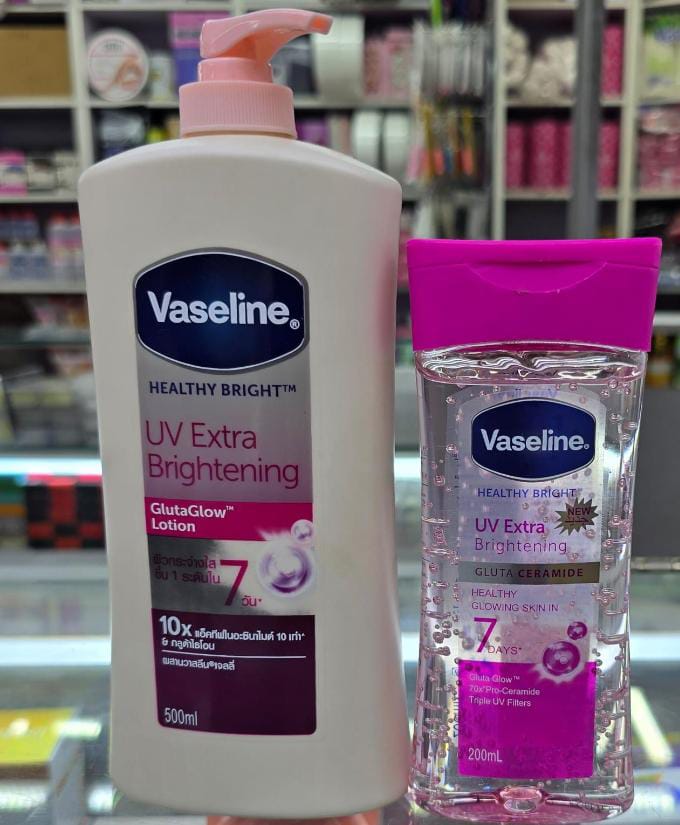 Vaseline Daily Brightening Even Tone Lotion 500ML + Intensive Care Vitamin B3 Body Oil 200ML