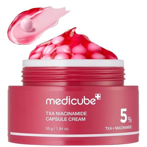 Medicube TXA Niacinamide Capsule Cream with Glutathione & Alpha Arbutin. Fades Dark Spots, Hyperpigmentations, Scars, Glows, Moisturizes, Brightens, Evens the skin tone, Smooths, Softens & Clarifies