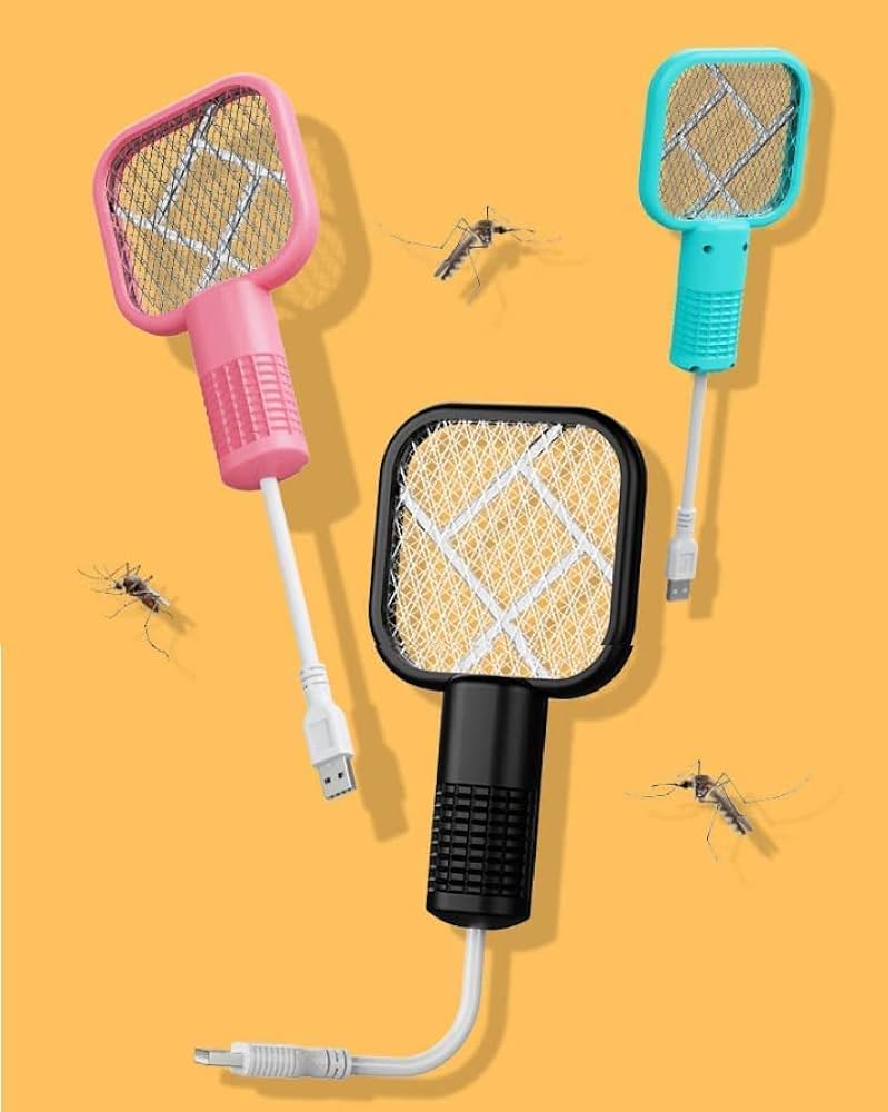 Say goodbye to mosquitoes, flies, and annoying insects with this powerful USB rechargeable mosquito swatter! Designed for indoor & outdoor use, it delivers instant results while being safe, lightweigh