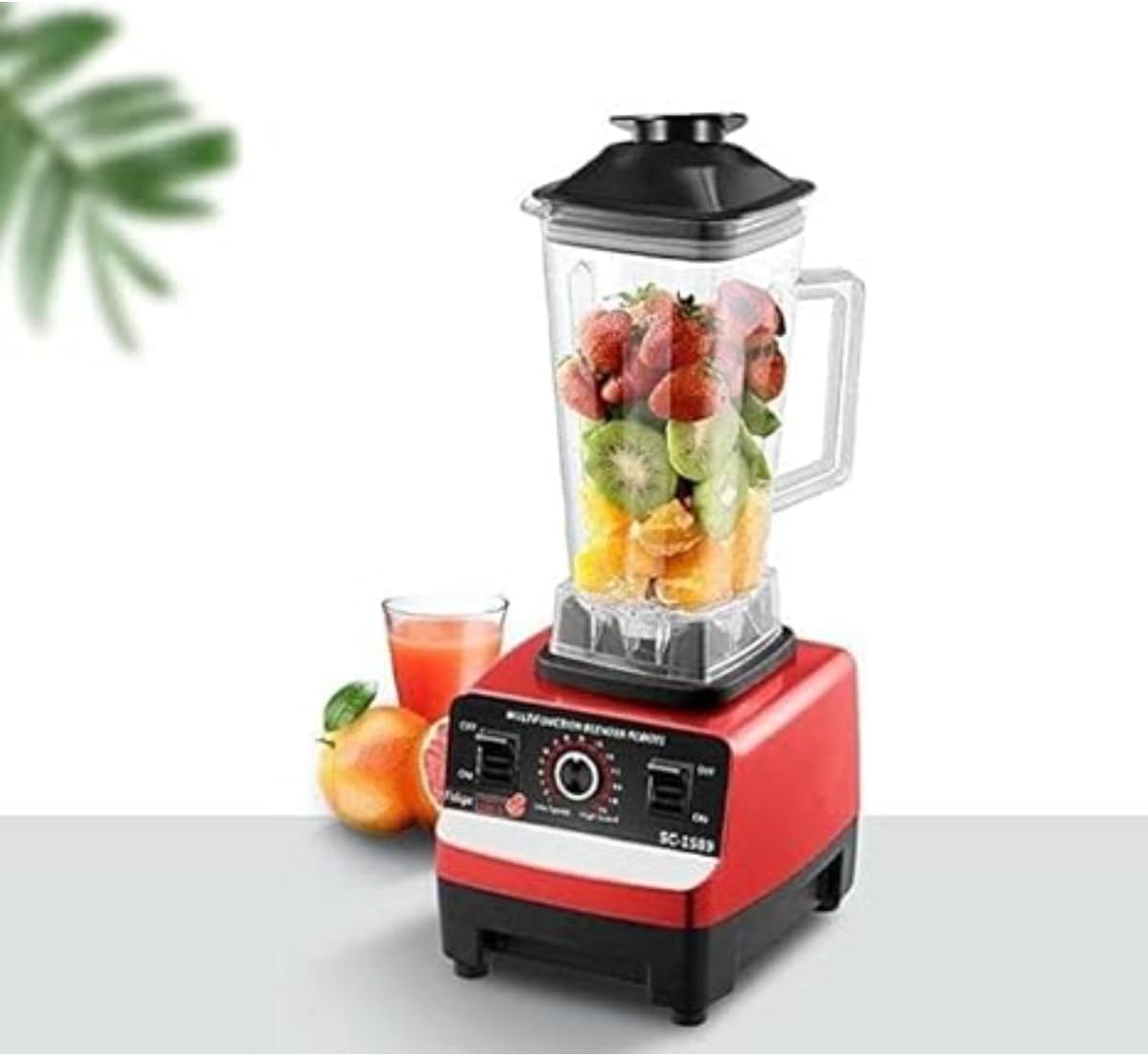 4500W Commercial Blender & Juicer – Heavy-Duty 2-in-1 Mixer with 2 Jars, Stainless Steel Blades, Dishwasher Safe – SC-1589 Smoothie Maker, Grinder & Fruit Processor