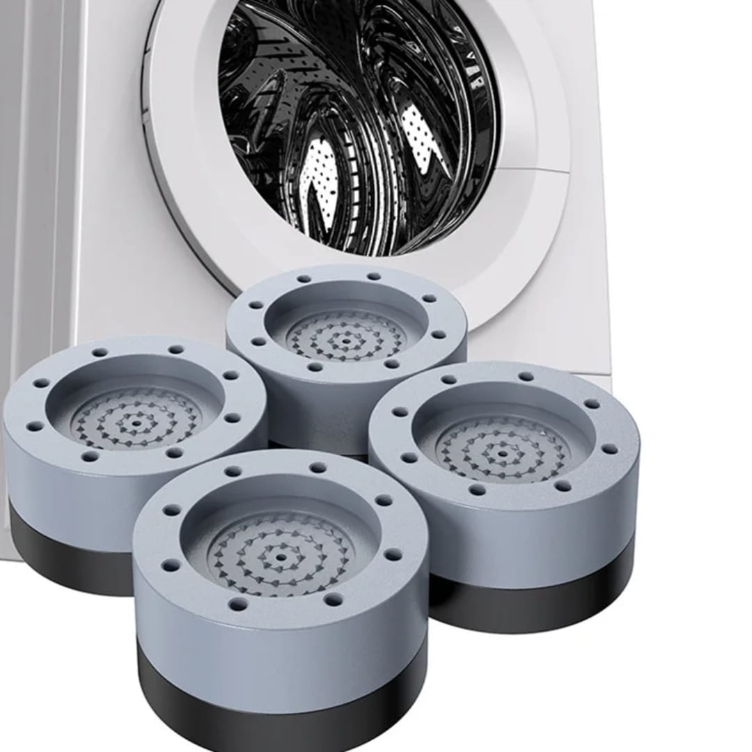 4PCS Washing Machine Feet Pads, Anti Vibration Mat,Rubber Feet Pad, Anti-slip Pad, Shock Absorber, Non-slip Fixed Anti-deviation, Used for Dryer, Washing Machine, Dishwasher (Gray)