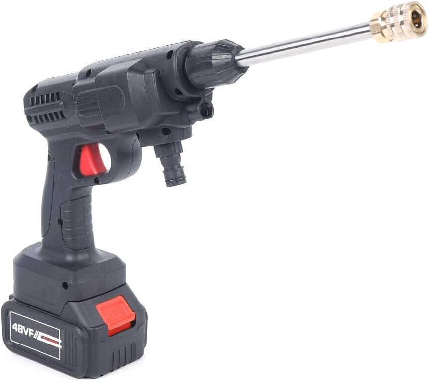 Cordless Pressure Washer, 435 PSI Pressure Water Spray Gun, 21V Lithium Battery, Portable High Pressure Car Washer for Car Fence Wall Deck Cleaning