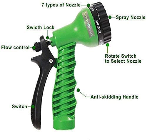 Flexible Garden Water Hose Wash Pipe Retractable Watering Expandable Hoses Sprayer Nozzle, Garden, Car Wash, Floor Clean Spray Gun to Watering Washing Cars