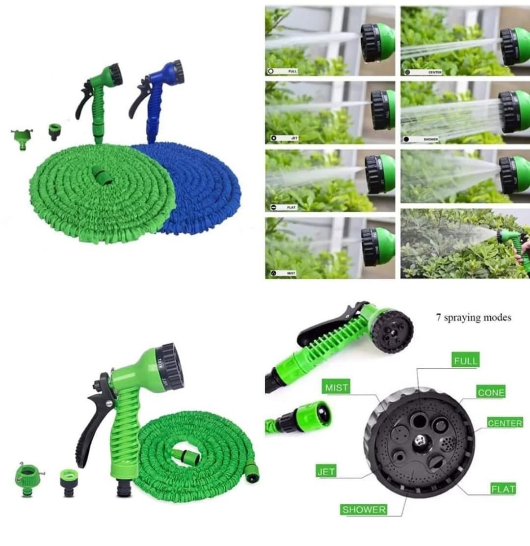 Flexible Garden Water Hose Wash Pipe Retractable Watering Expandable Hoses Sprayer Nozzle, Garden, Car Wash, Floor Clean Spray Gun to Watering Washing Cars