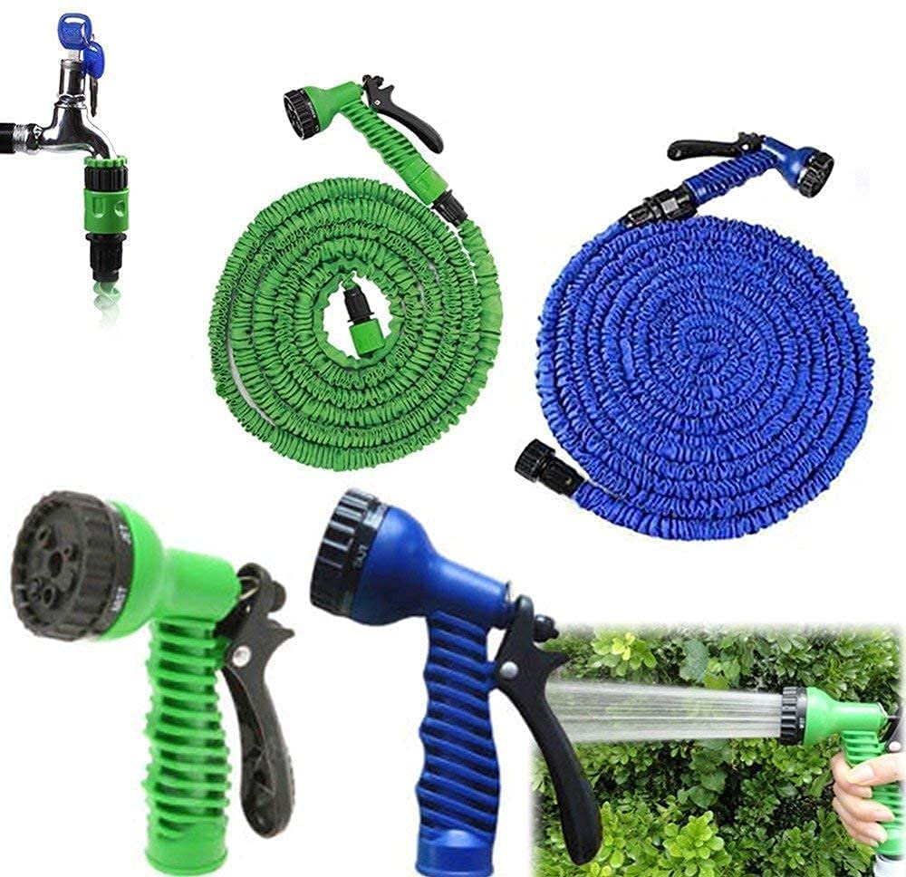 Flexible Garden Water Hose Wash Pipe Retractable Watering Expandable Hoses Sprayer Nozzle, Garden, Car Wash, Floor Clean Spray Gun to Watering Washing Cars