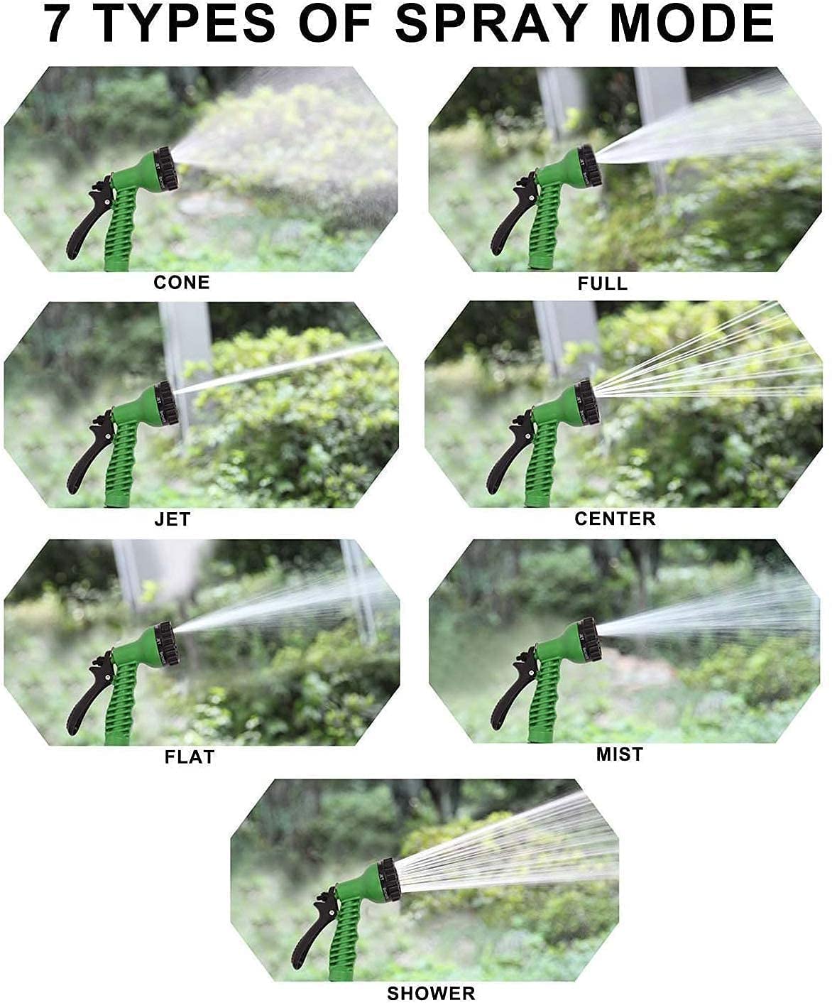 Flexible Garden Water Hose Wash Pipe Retractable Watering Expandable Hoses Sprayer Nozzle, Garden, Car Wash, Floor Clean Spray Gun to Watering Washing Cars