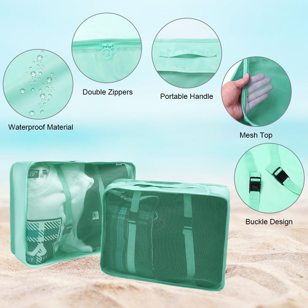 Packing Cubes for Suitcase, 8PCS Thickening Travel Organizer Packing Bags Lightweight Travel Accessories Organizers Essentials Clothes Shoes Cosmetics Toiletries Storage Bags