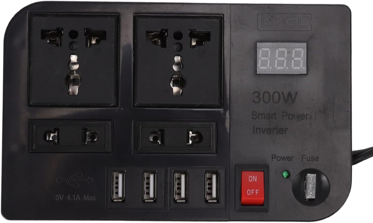 12V 300W Car Power Inverter, DC to AC 220V Converter for Vehicle Electronics, Portable Inverter Transformer for RV, Truck, and Emergency Power Supply