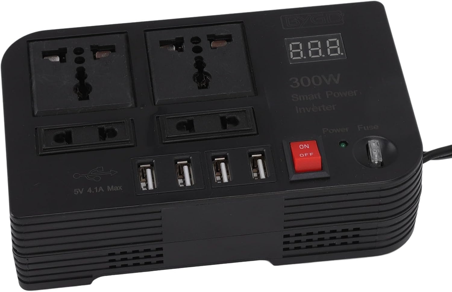 12V 300W Car Power Inverter, DC to AC 220V Converter for Vehicle Electronics, Portable Inverter Transformer for RV, Truck, and Emergency Power Supply