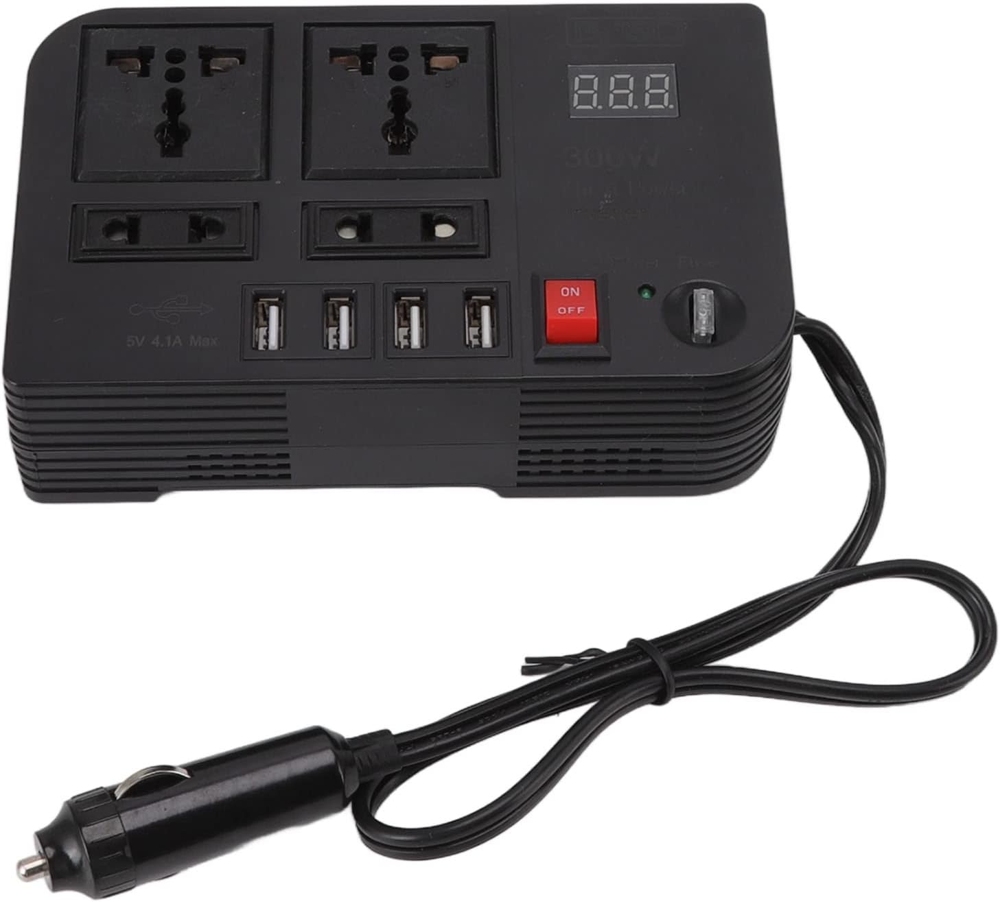 12V 300W Car Power Inverter, DC to AC 220V Converter for Vehicle Electronics, Portable Inverter Transformer for RV, Truck, and Emergency Power Supply