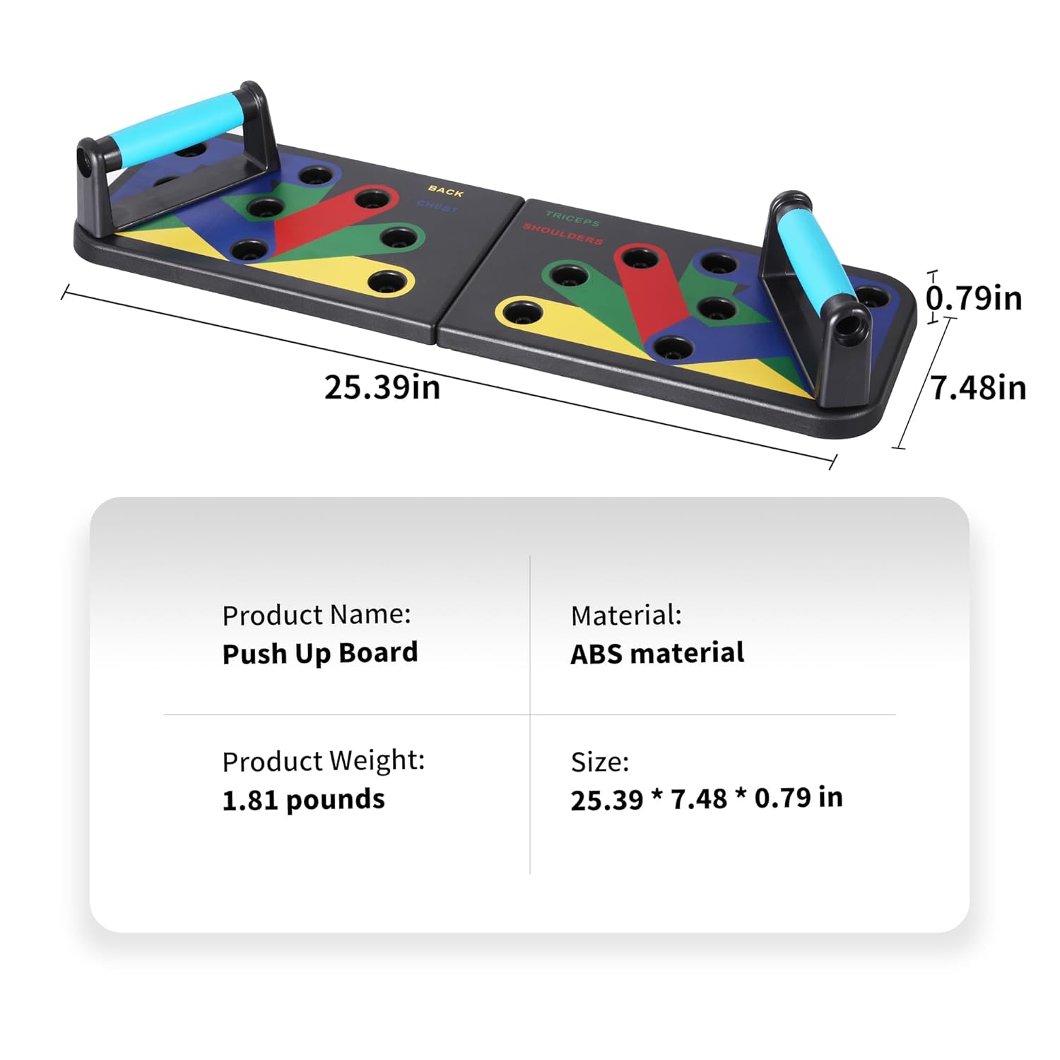 Convenient Removable Push-Up Board, Multi-Functional Bodybuilding Workout Tool, Fitness Push-Up Rack for Men and Women Home Gym Equipment, Black